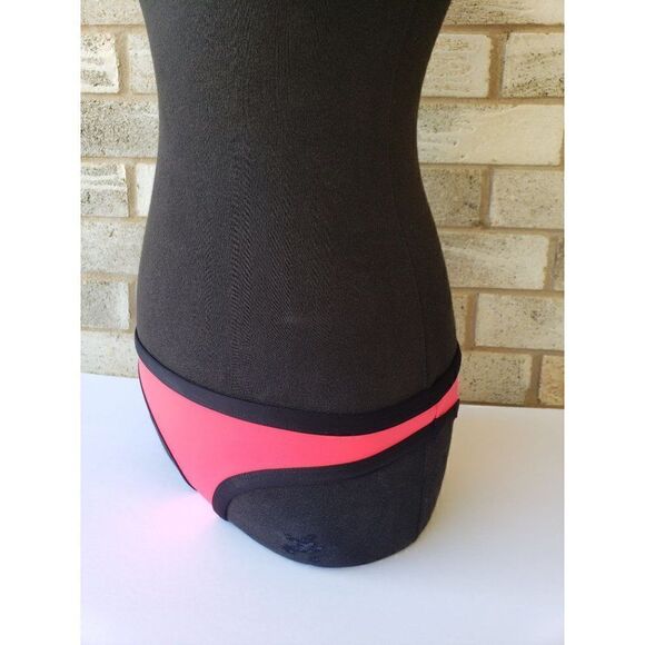 H&M Women's Bikini Bottoms Hipster Swimwear Pink Black Size 6 Clearance - Picture 3 of 7